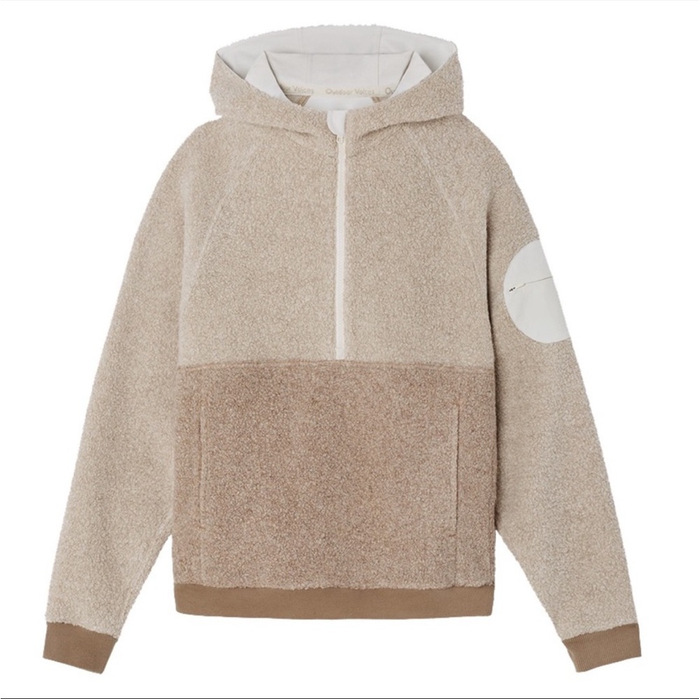 Outdoor Voices Megafleece quarter zip in oatmeal
